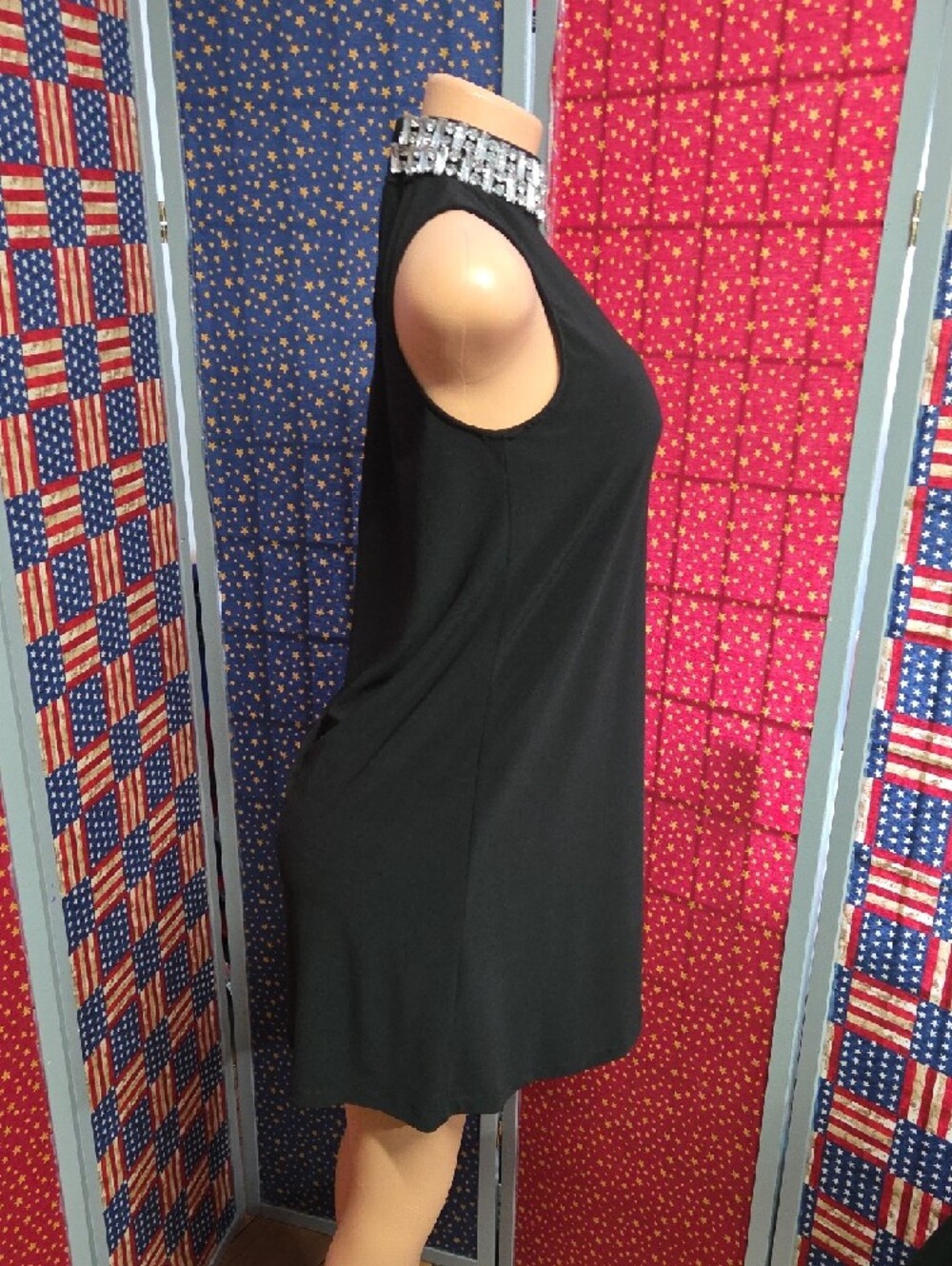 Boston Proper Black Sleeveless Jewel Collar Camisole - Picture 3 of 8